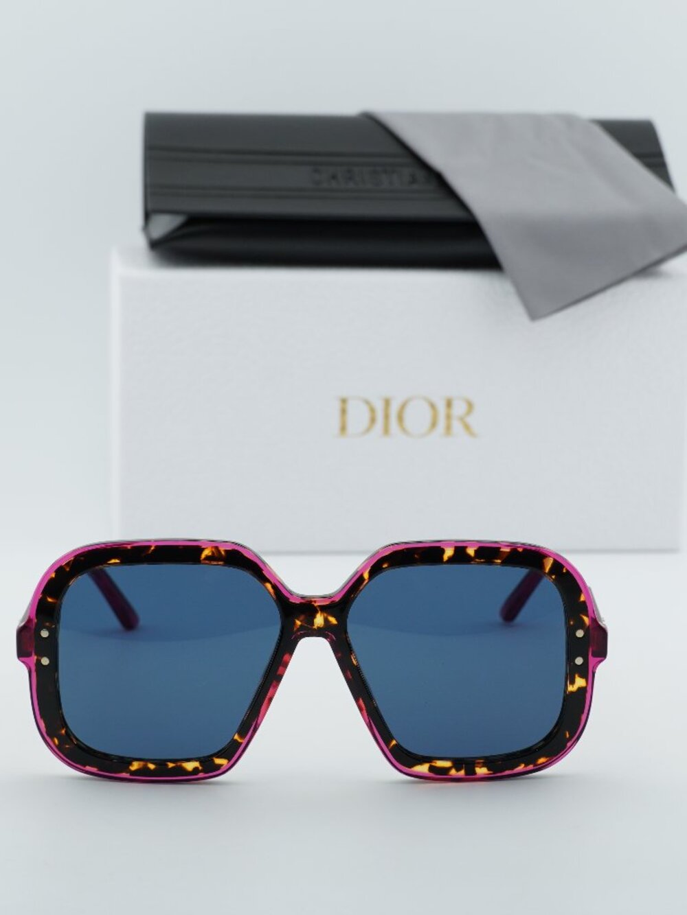 Dior DIORHIGHLIGHT S1I 24B0 Square Sunglasses - Havana / Purple / Blue - Picture 7 of 12